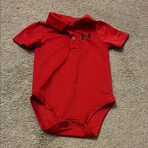Under Armour Red Infant Polo Bodysuit